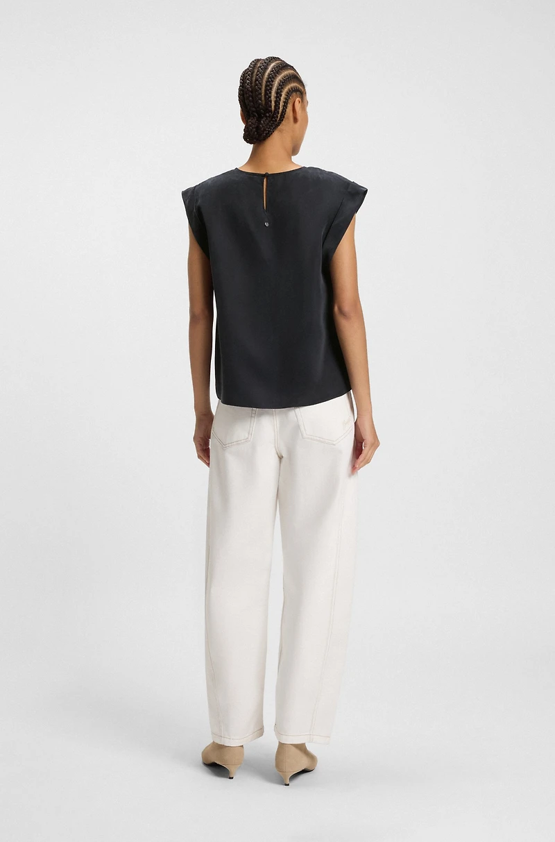 Regular-fit blouse a T-shirt style