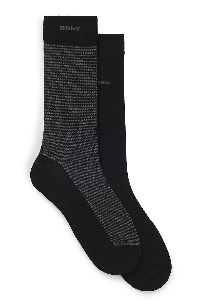 Two-pack of logo-detail socks in a regular length