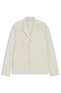 Packable relaxed-fit overshirt performance-stretch fabric