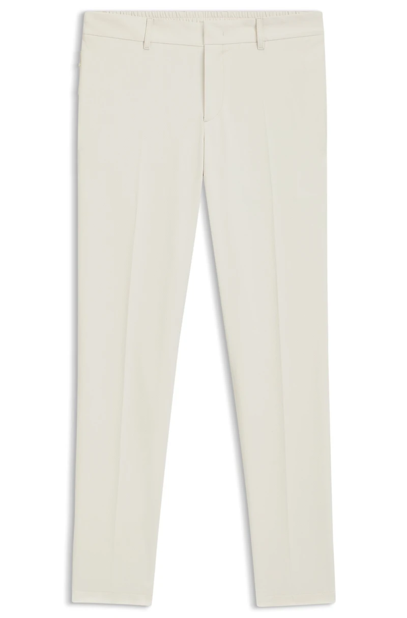 Packable slim-fit trousers performance-stretch fabric