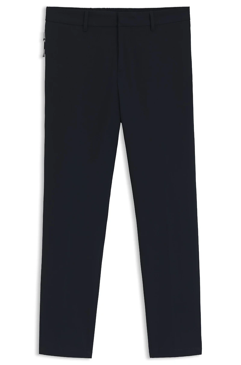 Packable slim-fit trousers performance-stretch fabric