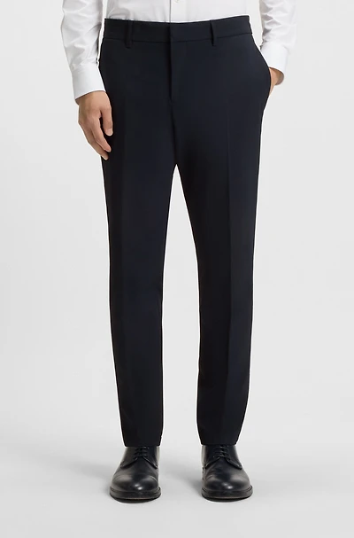 Packable slim-fit trousers performance-stretch fabric
