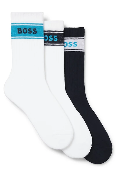 Three-pack of logo-detail socks in a short length