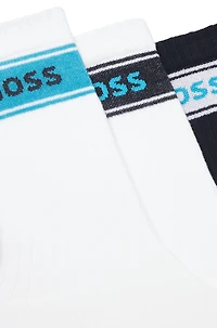 Three-pack of logo-detail socks in a short length