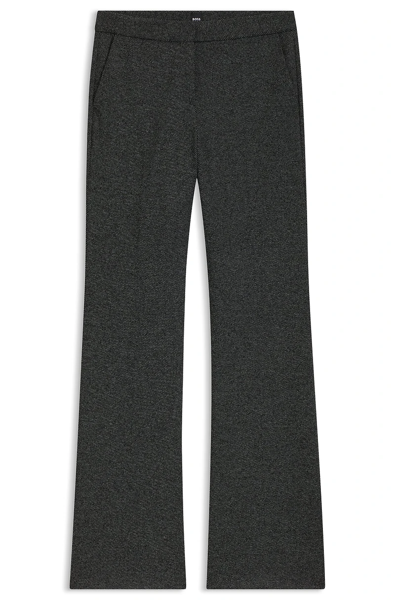 Slim-fit pants wool twill with stretch