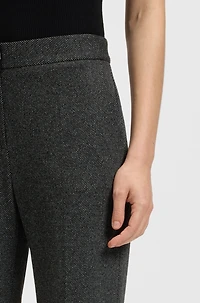 Slim-fit pants wool twill with stretch