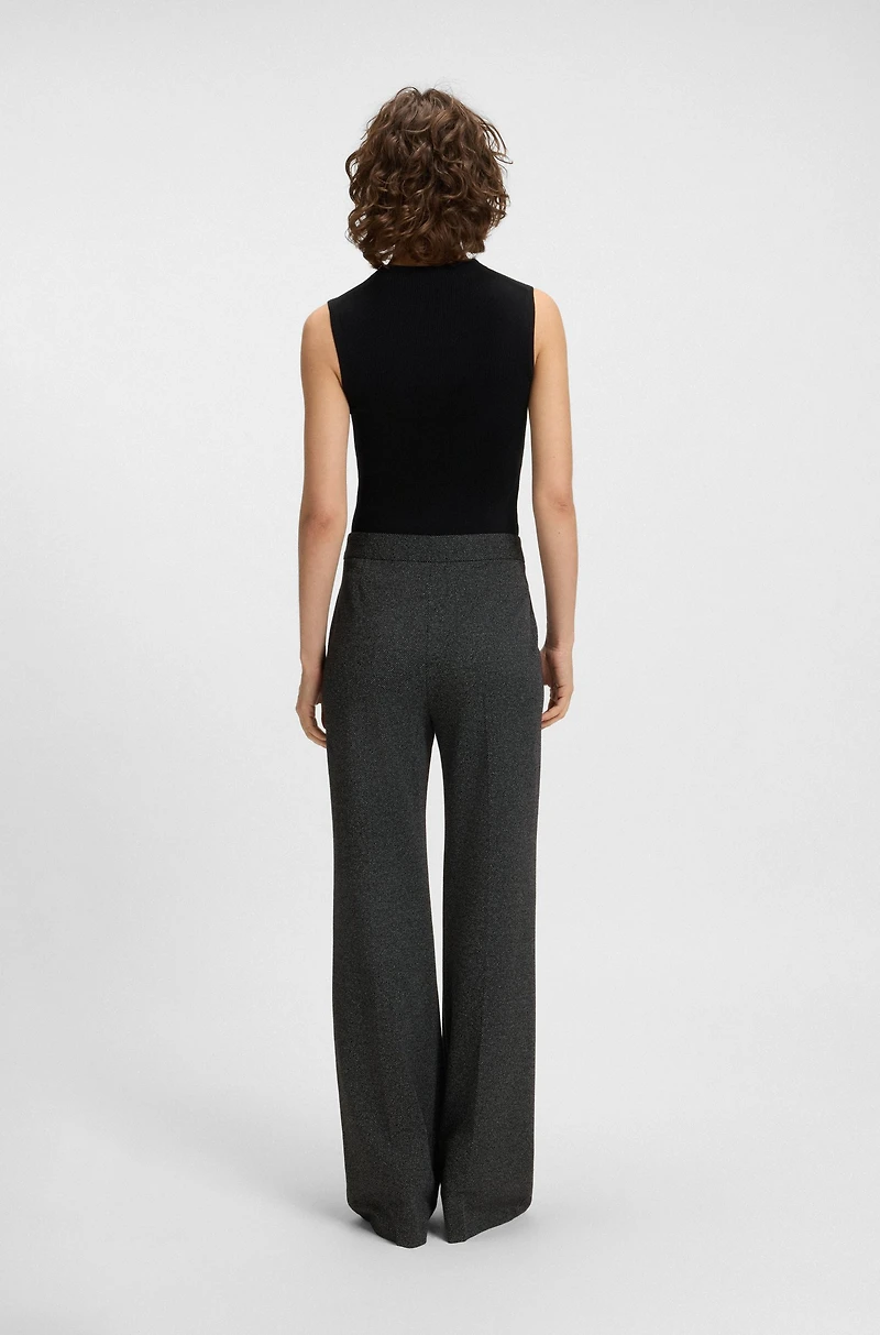 Slim-fit pants wool twill with stretch
