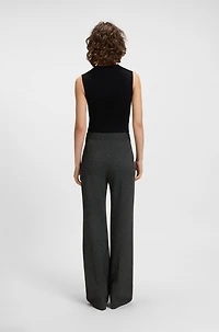 Slim-fit pants wool twill with stretch