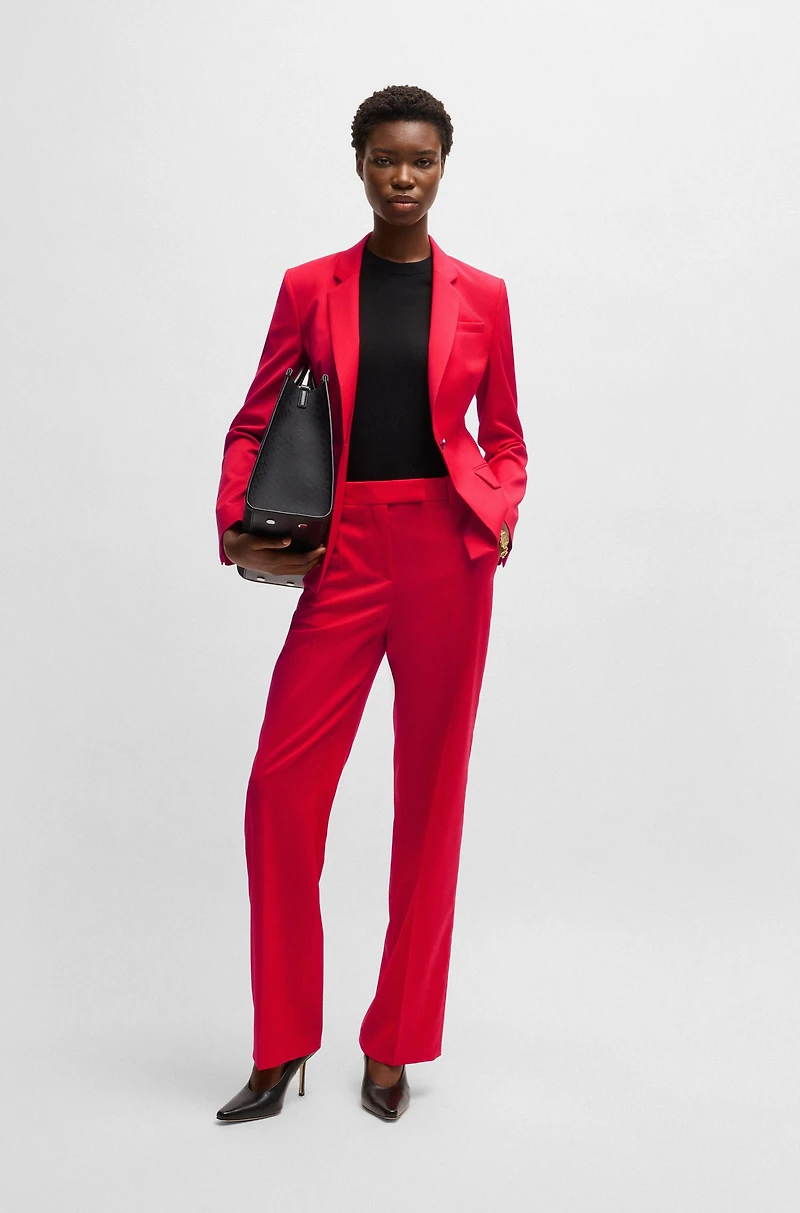 Slim-fit blazer wool