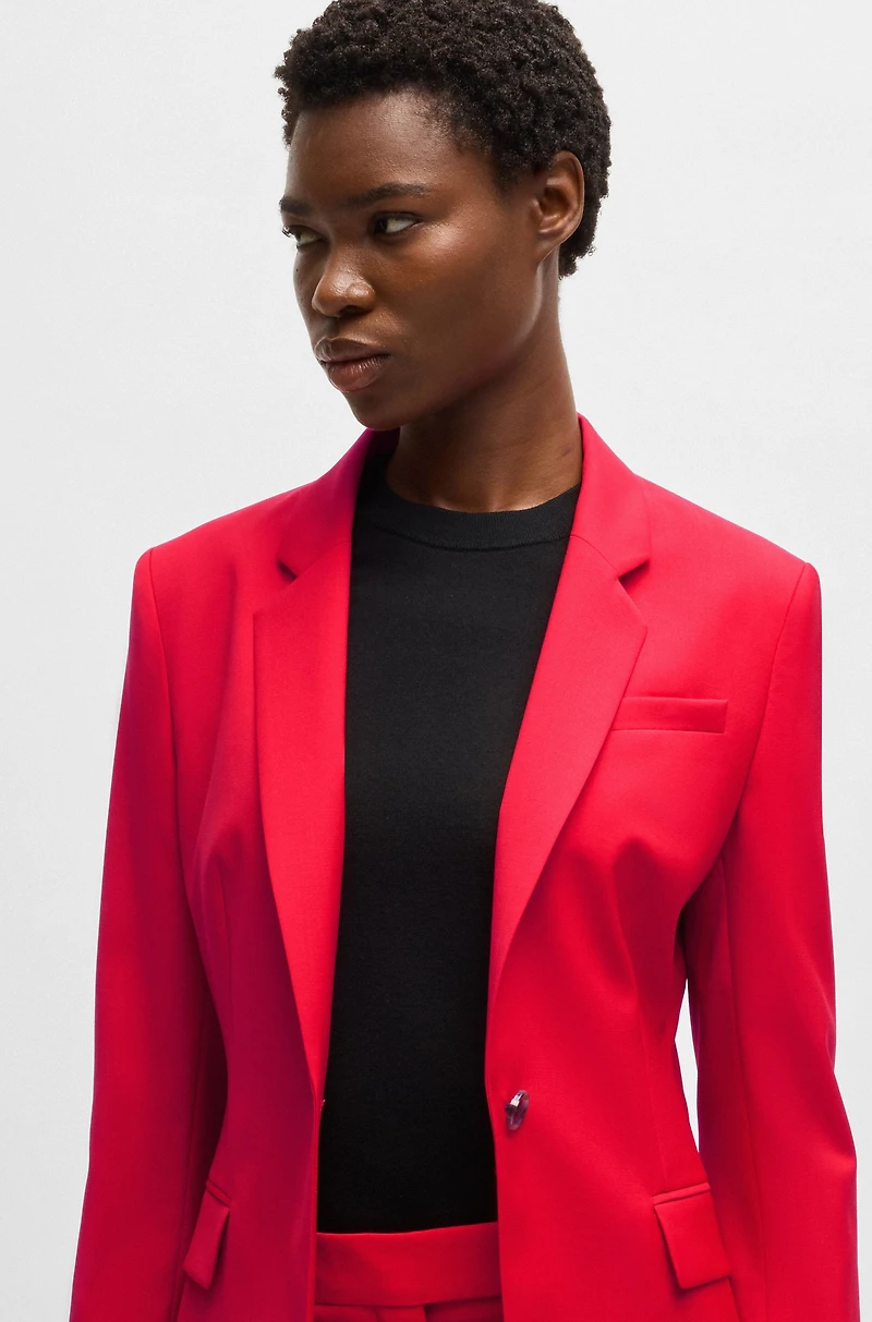 Slim-fit blazer wool