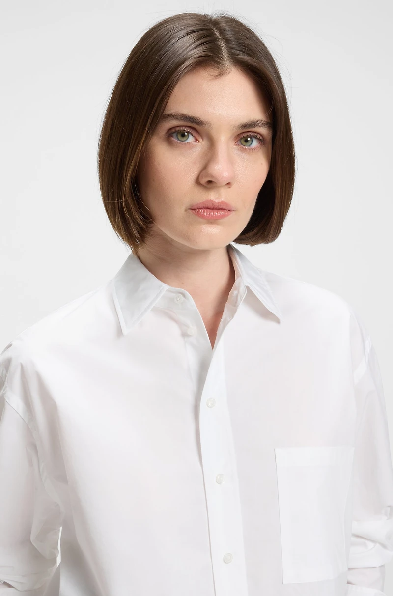 Oversized-fit blouse cotton canvas