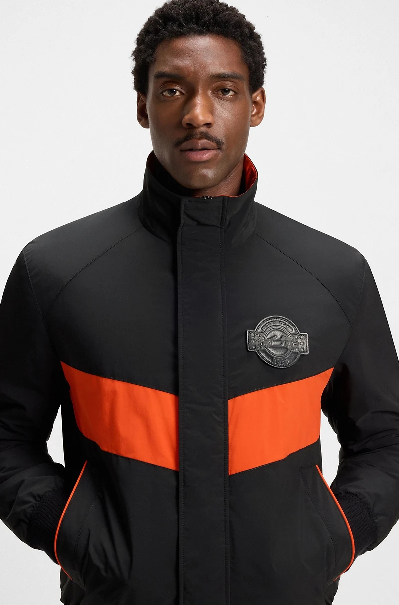 Porsche x BOSS jacket with contrast inserts