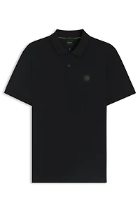 Pima-cotton polo shirt with Double B monogram