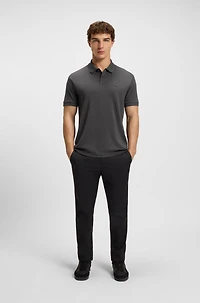 Pima-cotton polo shirt with Double B monogram