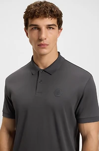 Pima-cotton polo shirt with Double B monogram