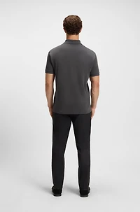Pima-cotton polo shirt with Double B monogram
