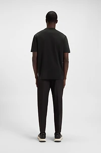 Relaxed-fit T-shirt with tennis-inspired mesh-print logo