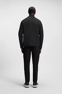 Regular-fit zipper-through sweatshirt with reflective details
