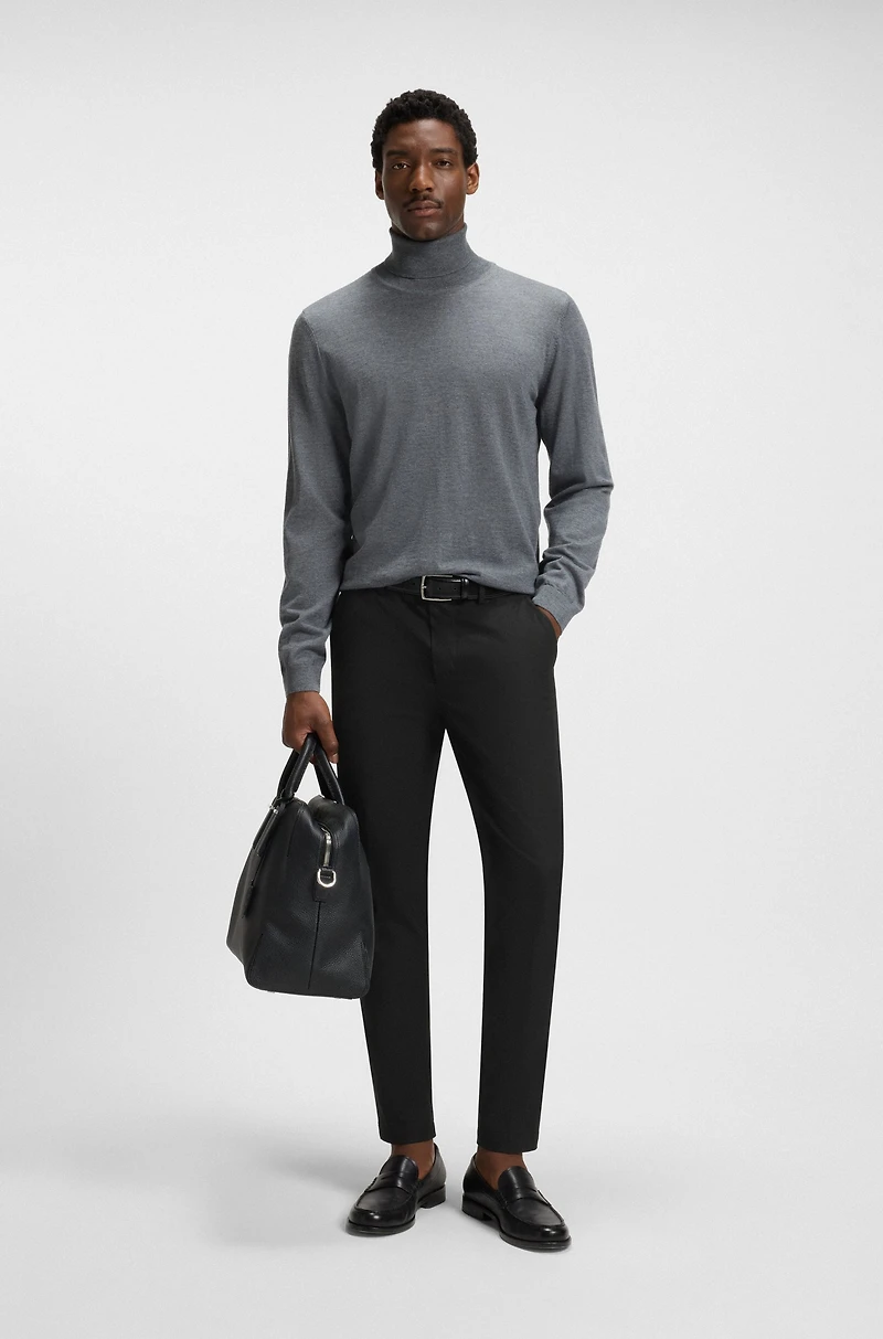 Slim-fit pants a stretch-cotton