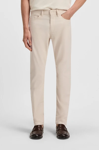 Delaware slim-fit trousers patterned stretch cotton
