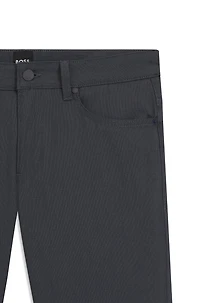 Delaware slim-fit trousers patterned stretch cotton