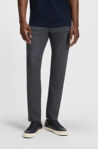 Delaware slim-fit trousers patterned stretch cotton