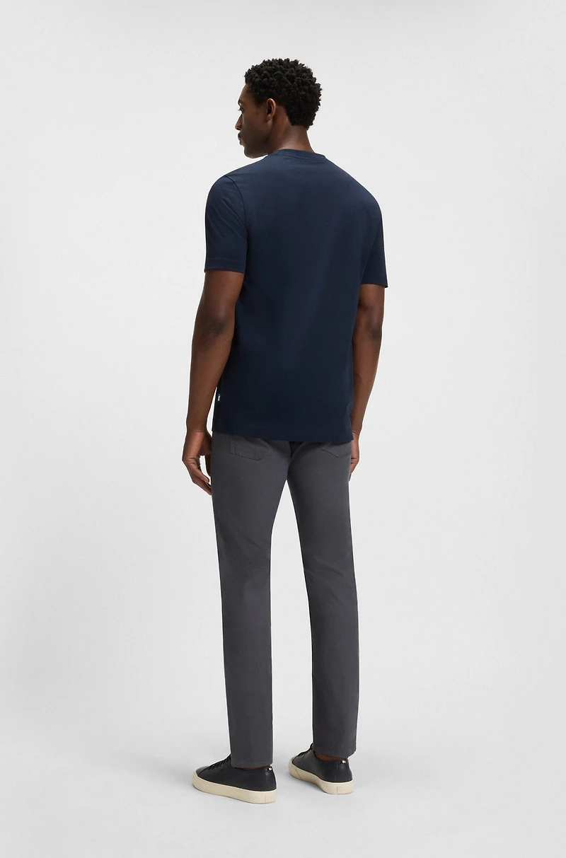 Delaware slim-fit trousers patterned stretch cotton