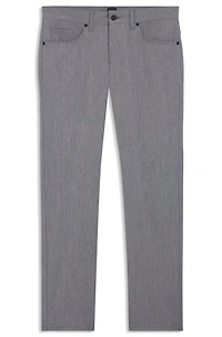 Delaware slim-fit trousers wrinkle-resistant dobby
