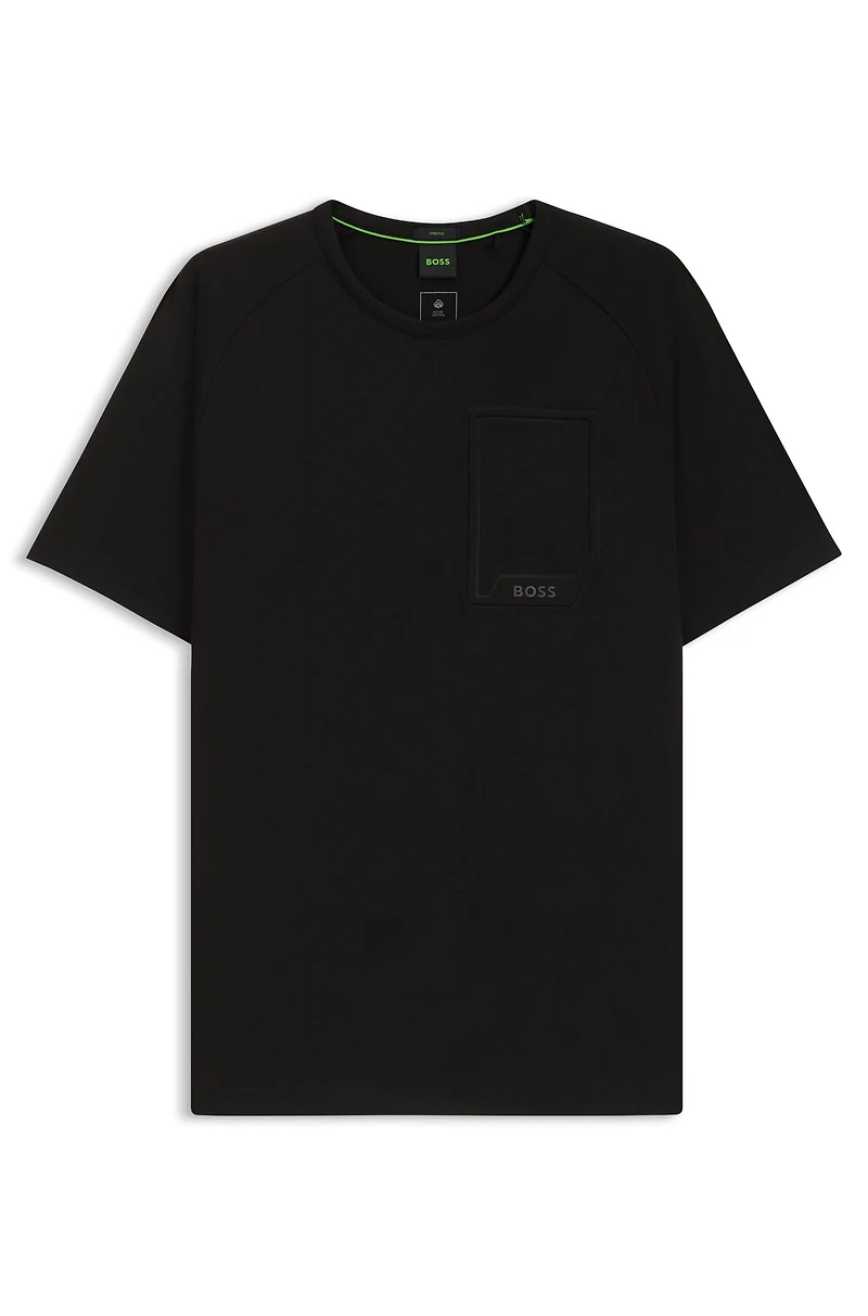 Stretch-cotton T-shirt with moisture-wicking comfort