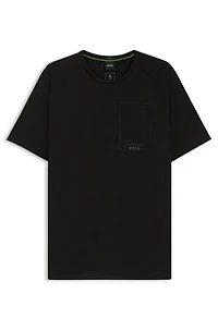 Stretch-cotton T-shirt with moisture-wicking comfort