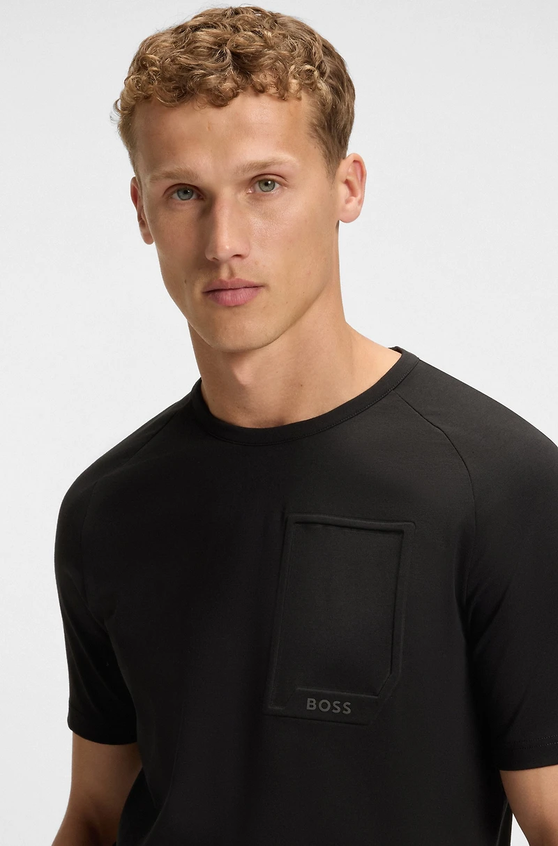 Stretch-cotton T-shirt with moisture-wicking comfort