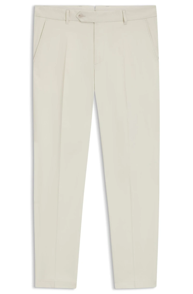 Machine-washable tapered-fit trousers stretch fabric