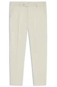 Machine-washable tapered-fit trousers stretch fabric