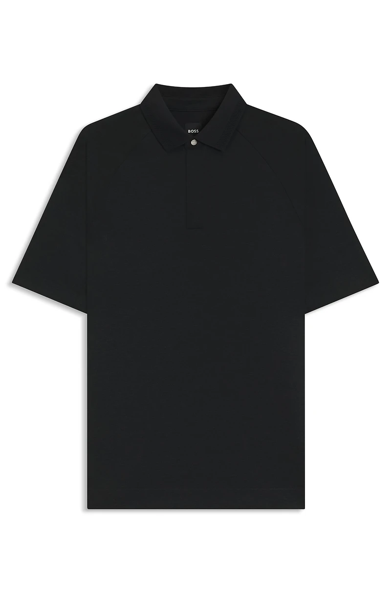 Regular-fit polo shirt with covered placket