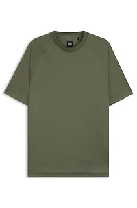 Regular-fit T-shirt mercerized stretch fabric