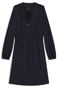 Crinkle-satin mini dress with gathered details