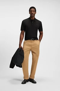 Cotton-piqué polo shirt with Double B monogram