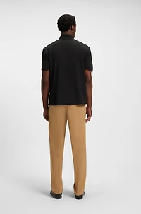 Cotton-piqué polo shirt with Double B monogram