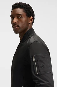 Water-repellent jacket with Double B monogram trim