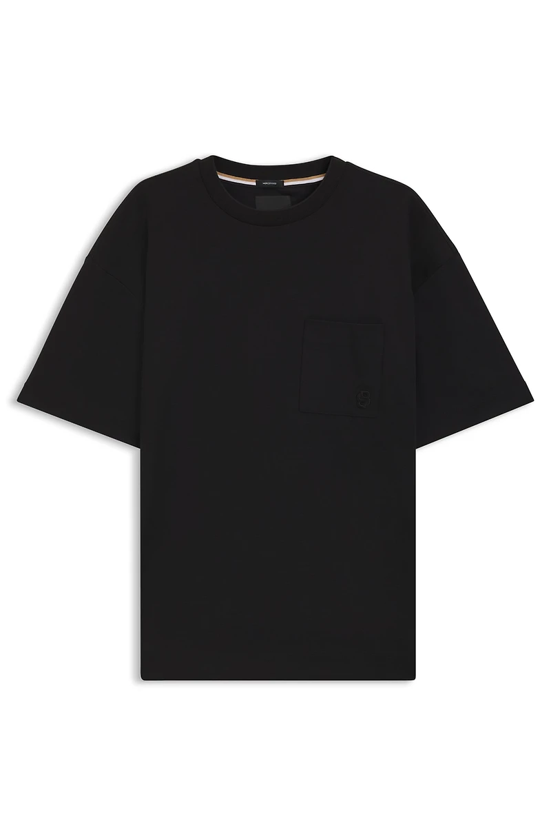 Mercerized-cotton T-shirt with Double B monogram