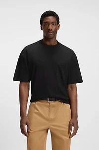 Mercerized-cotton T-shirt with Double B monogram