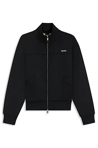 Zip-up sweatshirt with contrast logo
