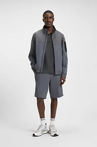 Relaxed-fit polo shirt cotton with mesh pattern