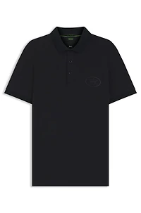 Polo shirt moisture-wicking stretch piqu