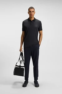 Polo shirt moisture-wicking stretch piqu