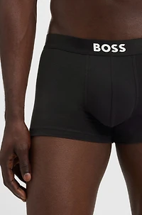 Three-pack of stretch-cotton trunks with logo waistbands