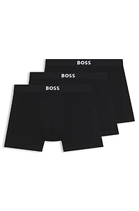 Two-pack of stretch-cotton boxer briefs with logo waistbands