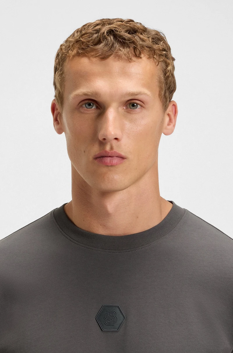 Cotton-jersey T-shirt with Double B monogram