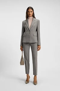 Slim-fit blazer a patterned wool blend