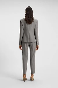 Slim-fit blazer a patterned wool blend